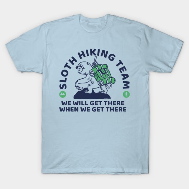 Sloth Hiking Team T-Shirt by machmigo